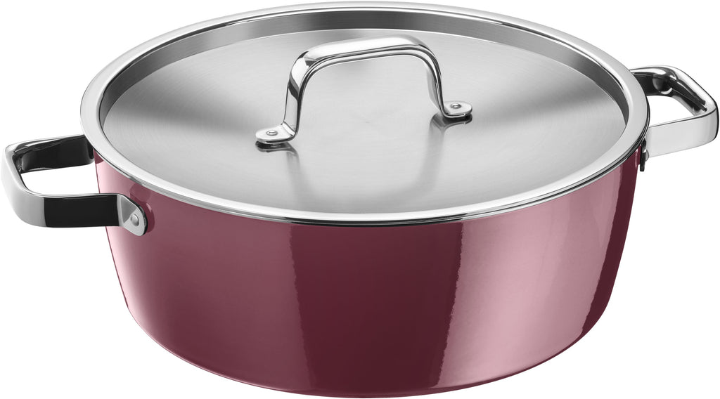 Fusiontec Aromatic gryte med lokk 28 cm 5,9 L Rose Quartz forfra
