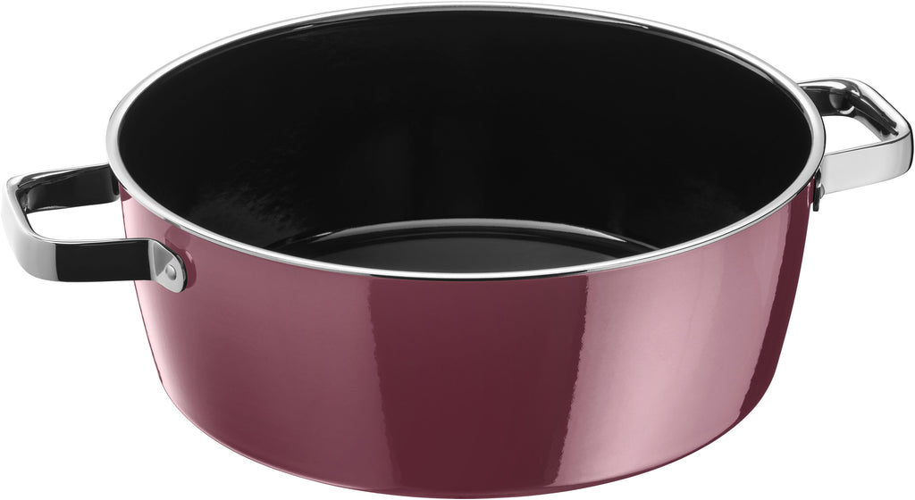 Nærbilde av håndtak på Fusiontec Aromatic gryte med lokk 28 cm 5,9 L Rose Quartz