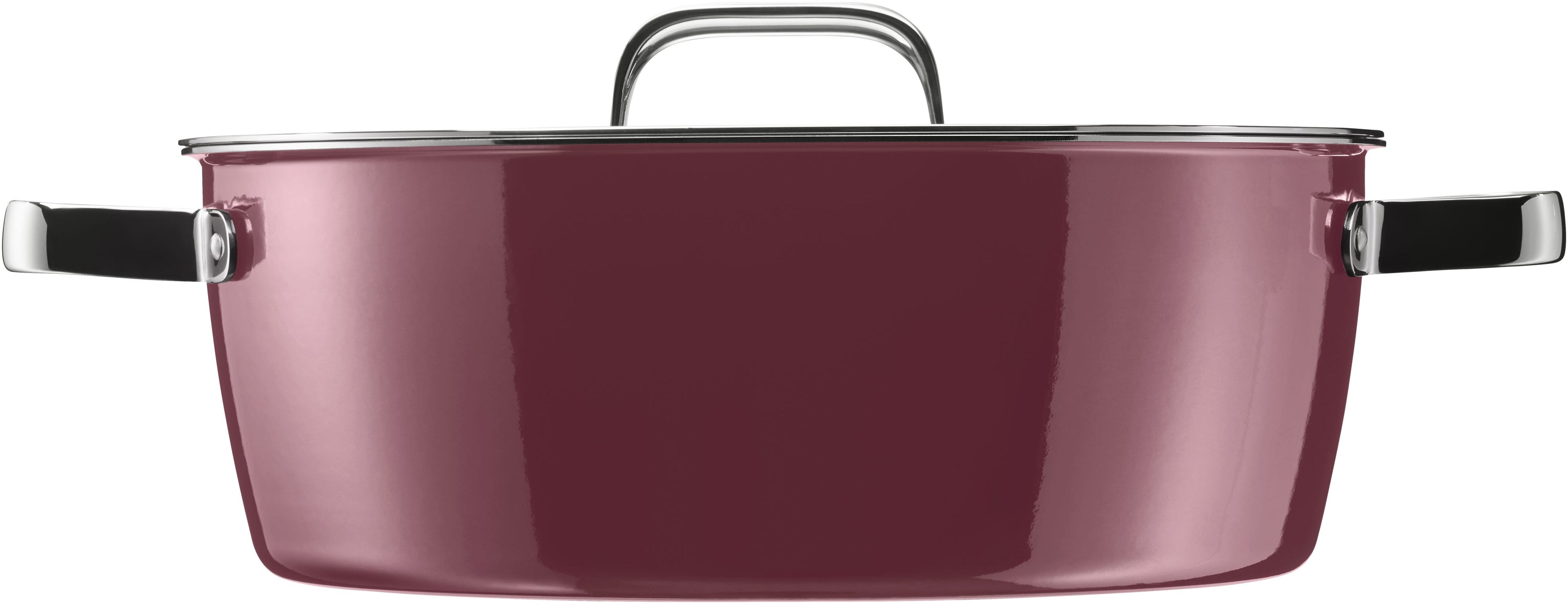 Fusiontec Aromatic gryte med lokk 28 cm 5,9 L Rose Quartz montert på kokeplate