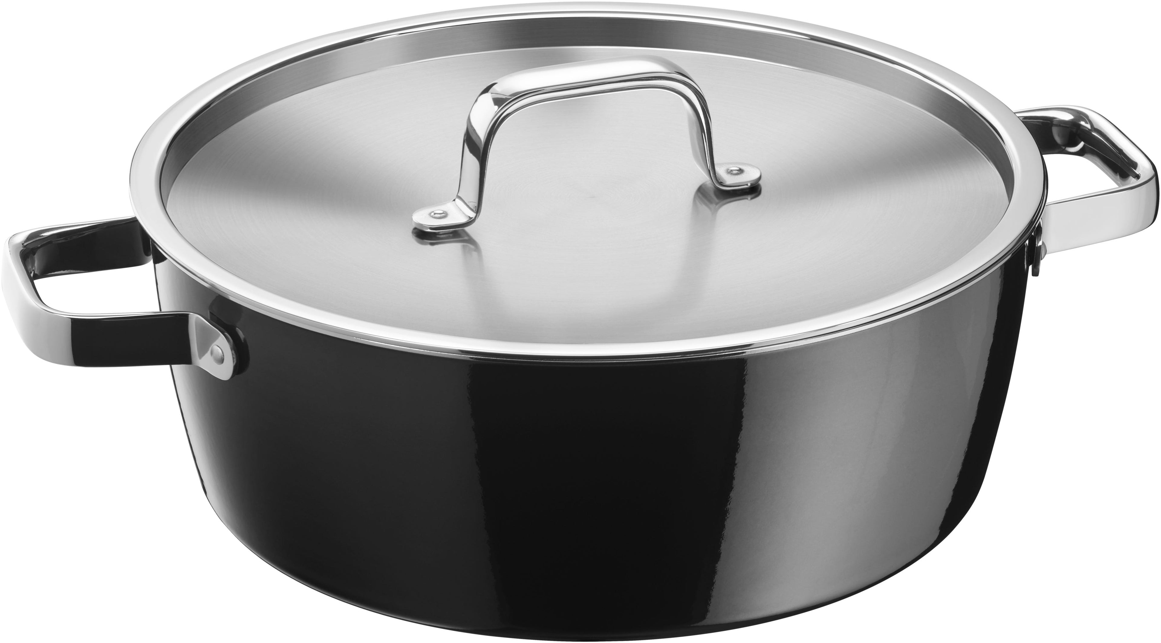 Fusiontec Aromatic gryte med lokk 28 cm 5,9 L svart - WMF forfra