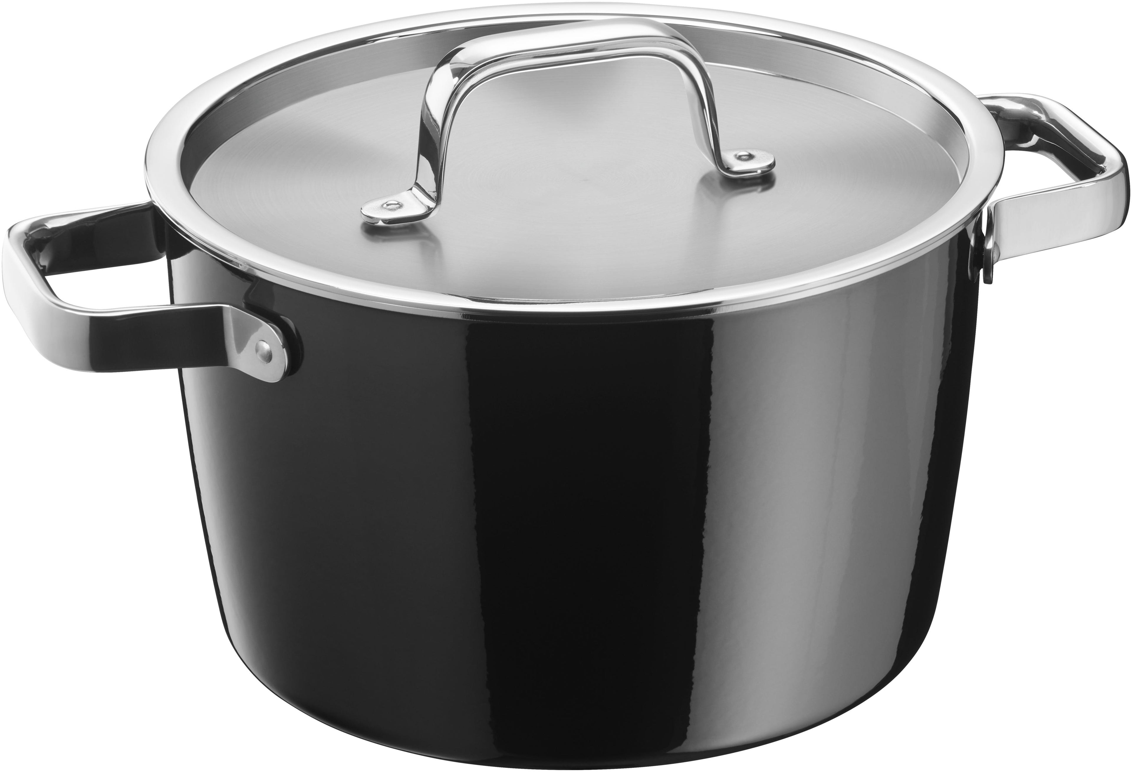 Fusiontec Aromatic kjele 22 cm svart med lokk forfra