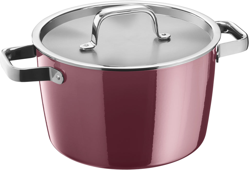 Fusiontec Aromatic kjele 22 cm Rose Quartz med lokk 4,7 L - WMF forfra