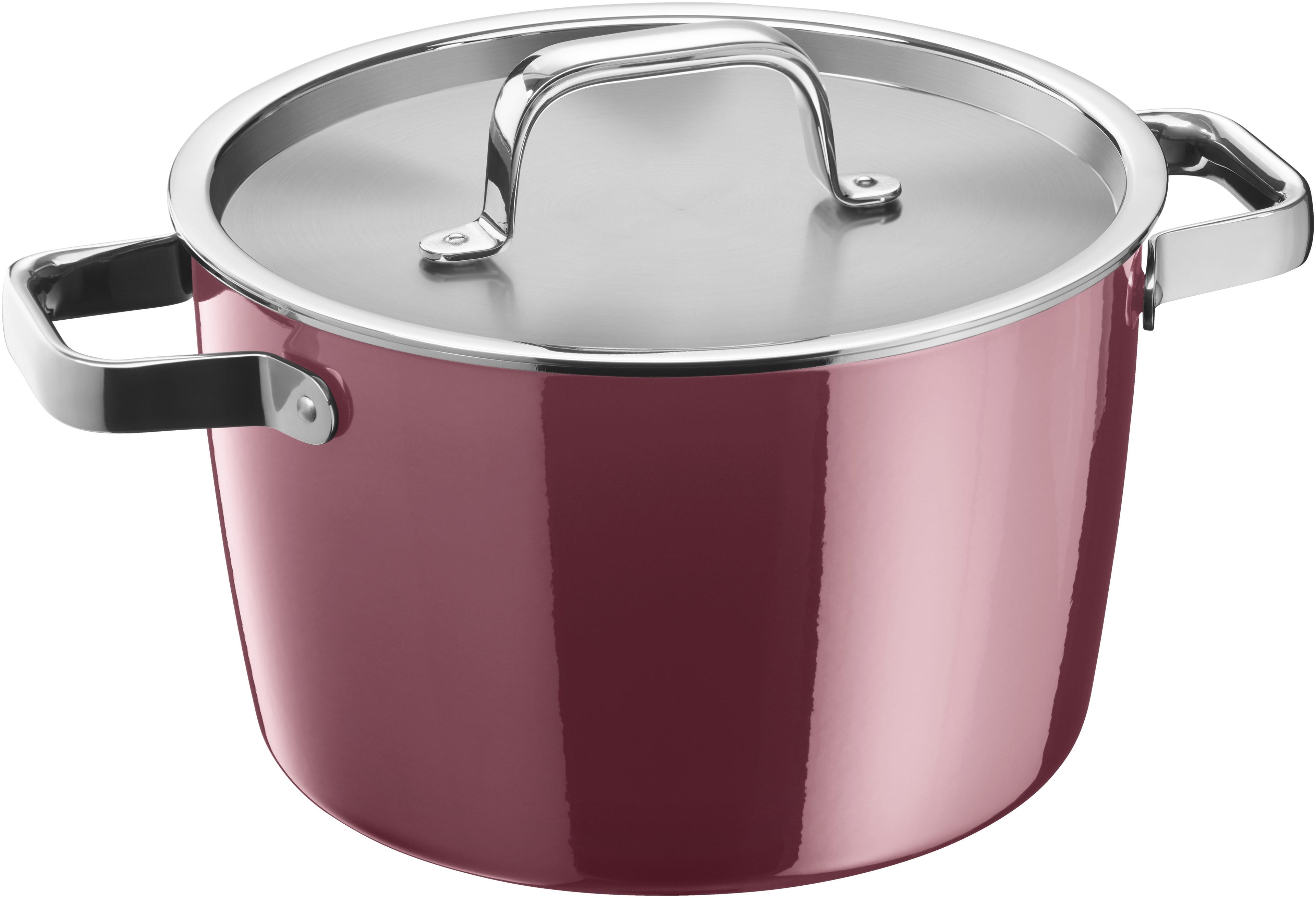 Fusiontec Aromatic kjele 22 cm Rose Quartz med lokk 4,7 L - WMF forfra