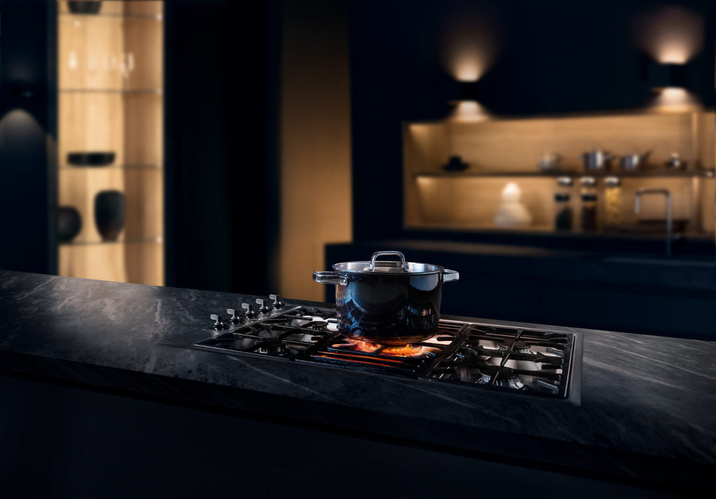 Fusiontec Aromatic kjele 24 cm svart med lokk demontert deler