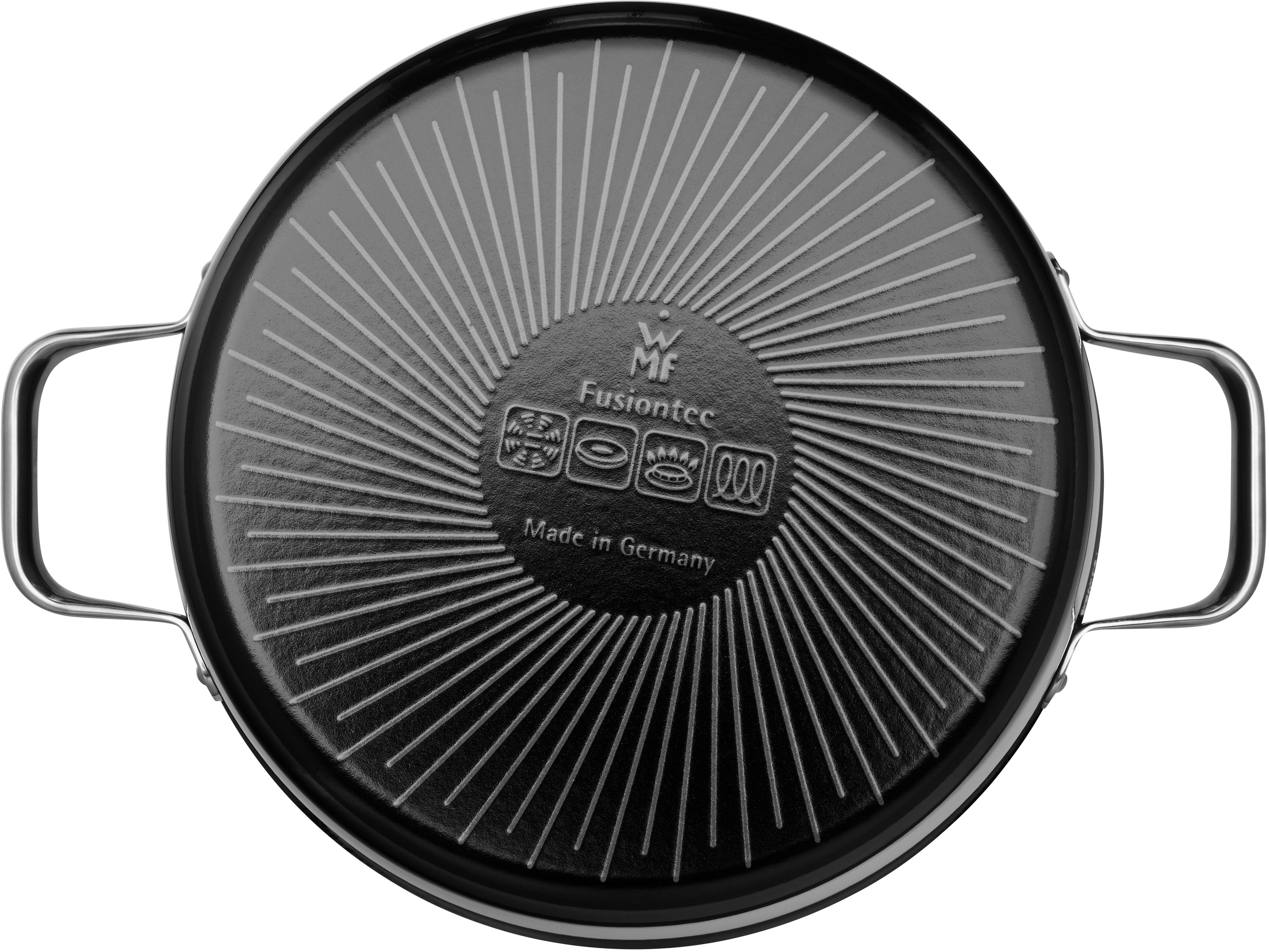 Fusiontec Aromatic kjele 24 cm svart med lokk lokk detalj