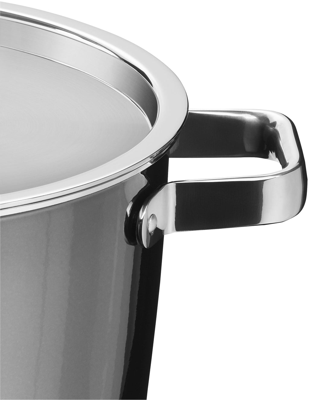 Fusiontec Aromatic kjele 24 cm svart med lokk nærbilde av innside