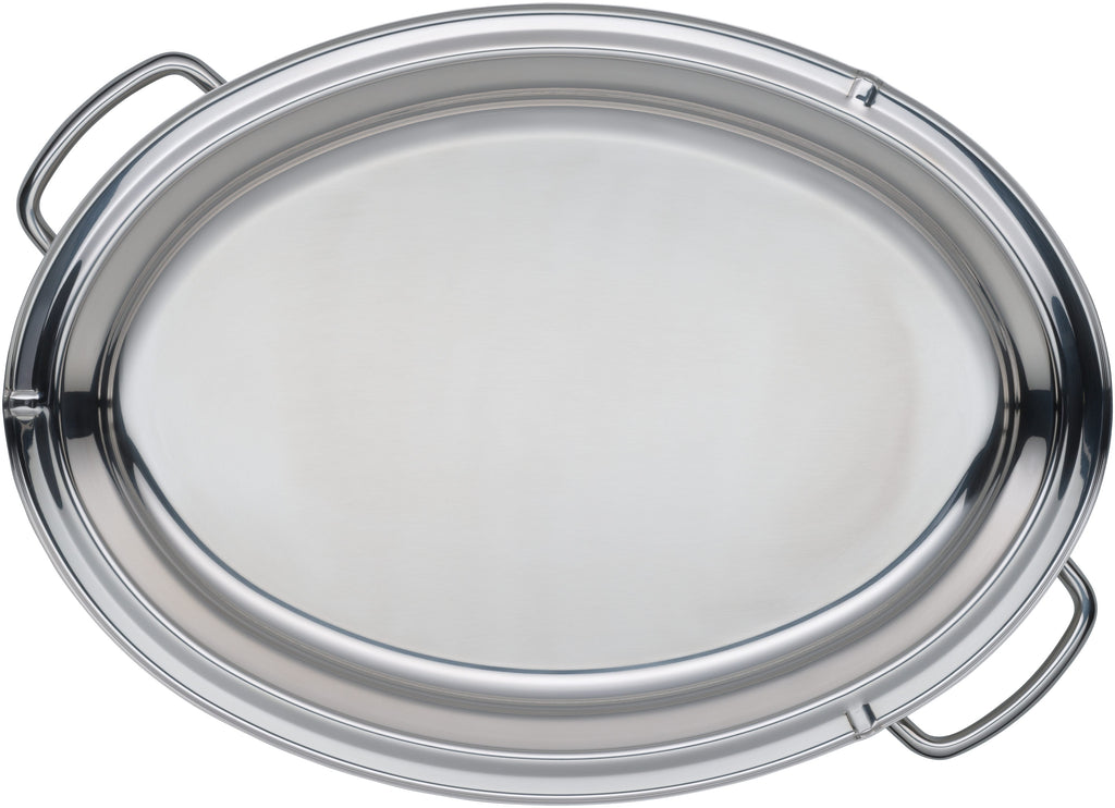 Fusiontec lokk rustfritt stål for oval langpanne 38 x 28 cm bakside