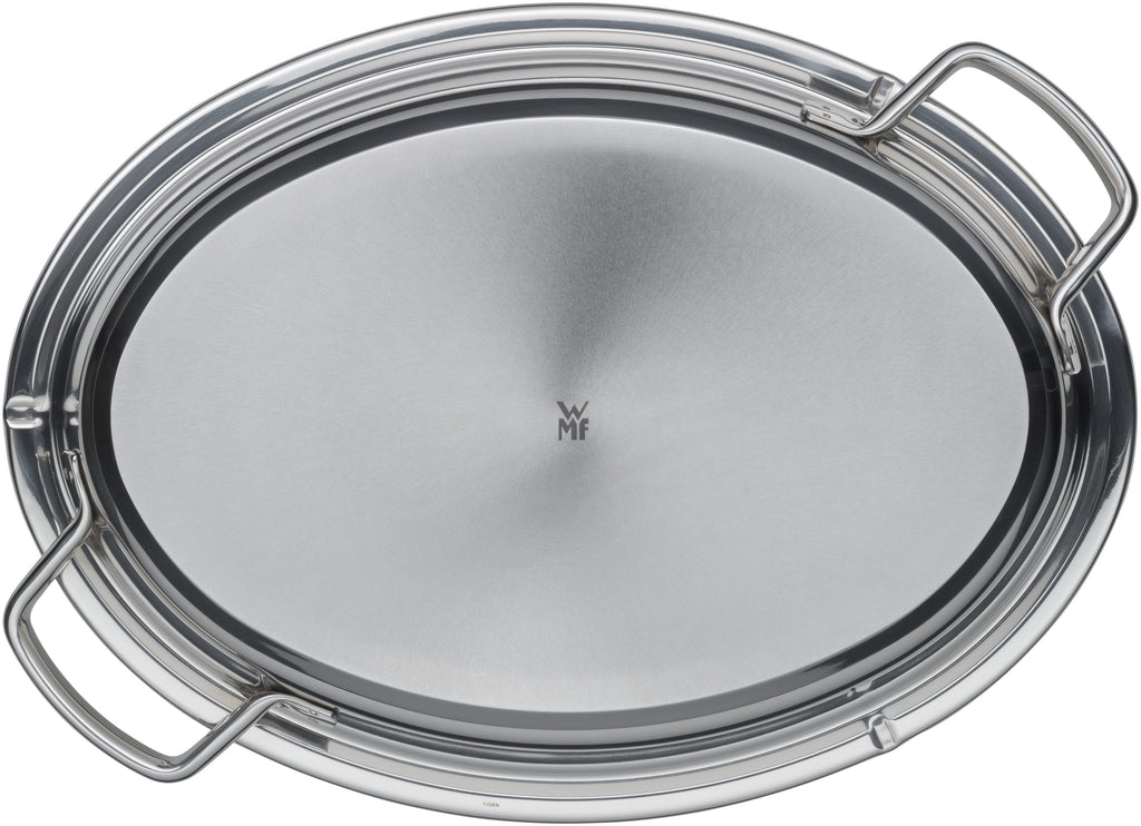 Fusiontec lokk rustfritt stål for oval langpanne 38 x 28 cm montert