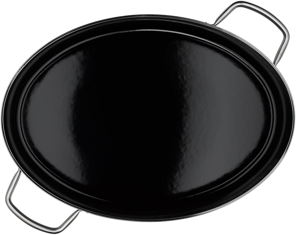 Detalj av Fusiontec Mineral langpanne oval 36 cm med glasslokk