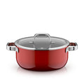 Fusiontec Mineral Pro gryte med lokk 24 cm Passion Red forfra