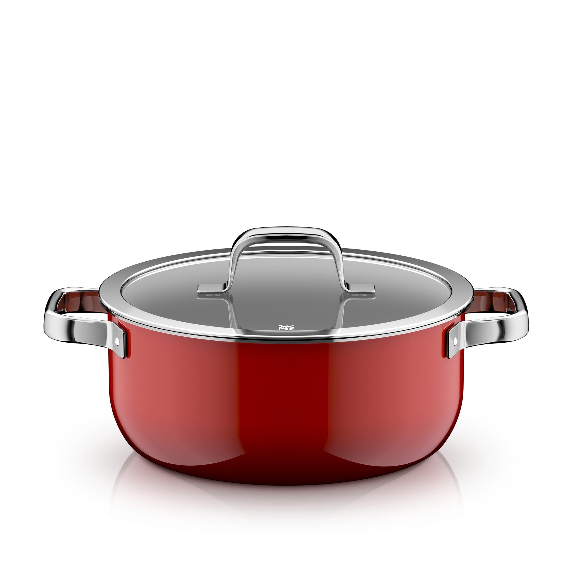 Fusiontec Mineral Pro gryte med lokk 24 cm Passion Red forfra