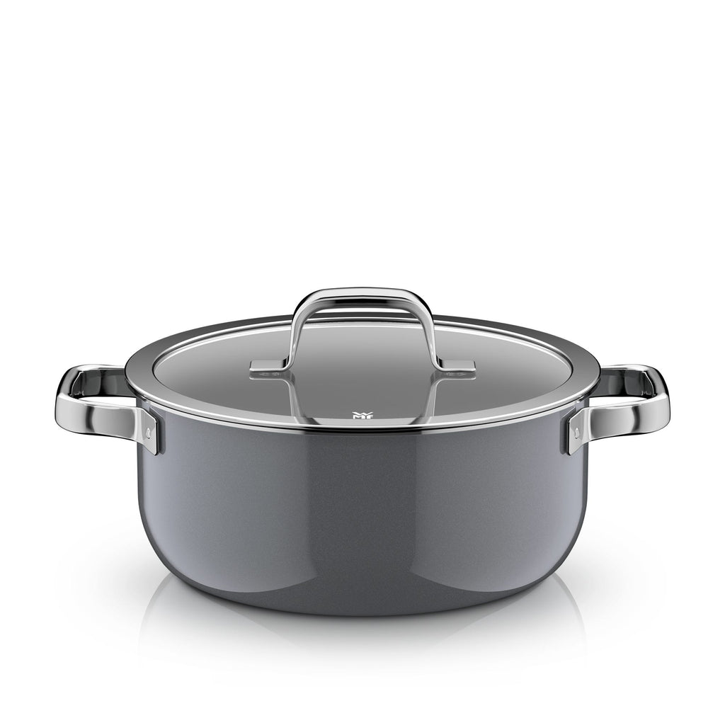 Fusiontec Mineral Pro gryte med lokk 24 cm Platinum forfra