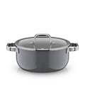 Fusiontec Mineral Pro gryte med lokk 24 cm Platinum forfra