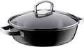 Fusiontec Mineral sauterpanne 28 cm med glasslokk black - WMF forfra