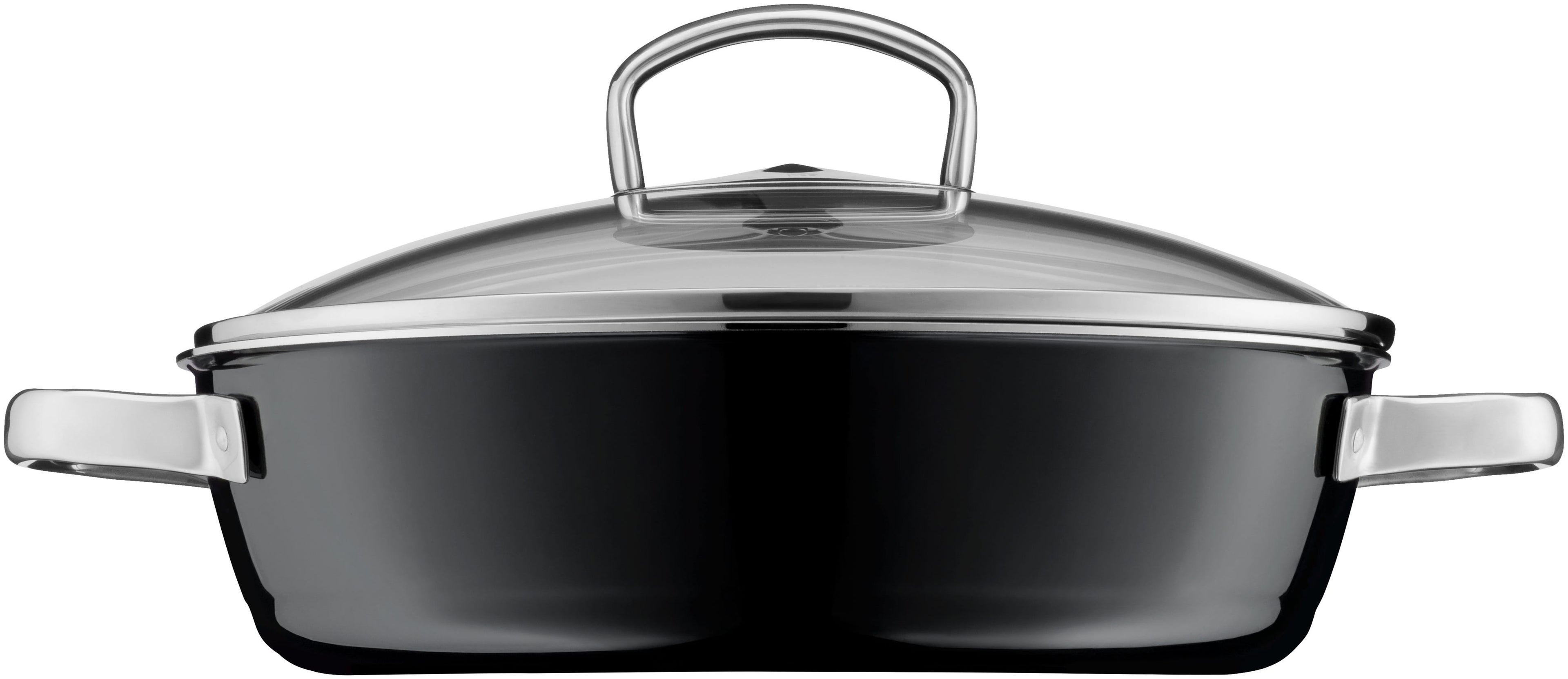 Fusiontec Mineral sauterpanne 28 cm med glasslokk black - WMF nærbilde av håndtak