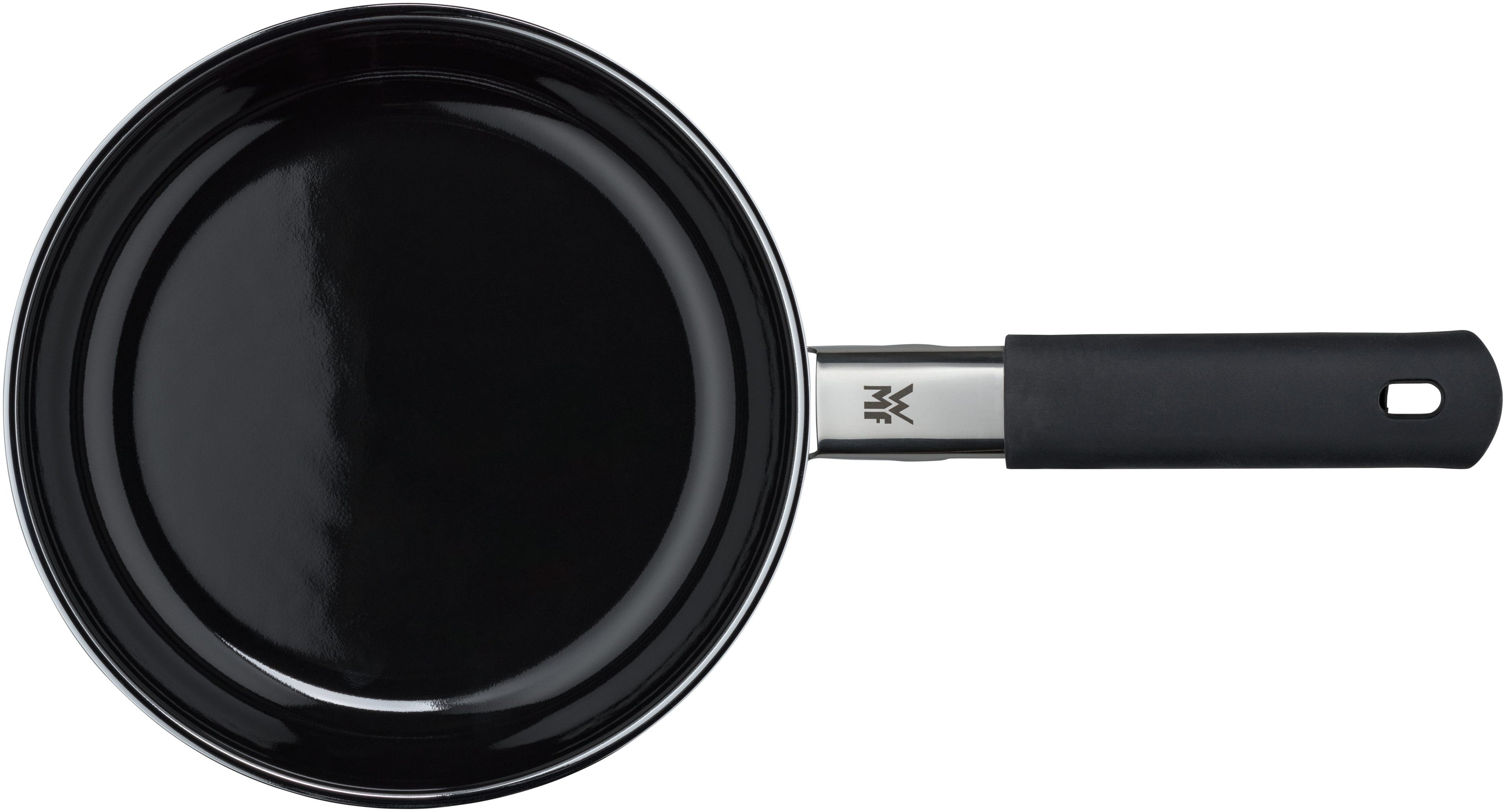 Nærbilde av silikonhåndtak på Fusiontec Mineral stekepanne 20 cm non-stick platinum - WMF
