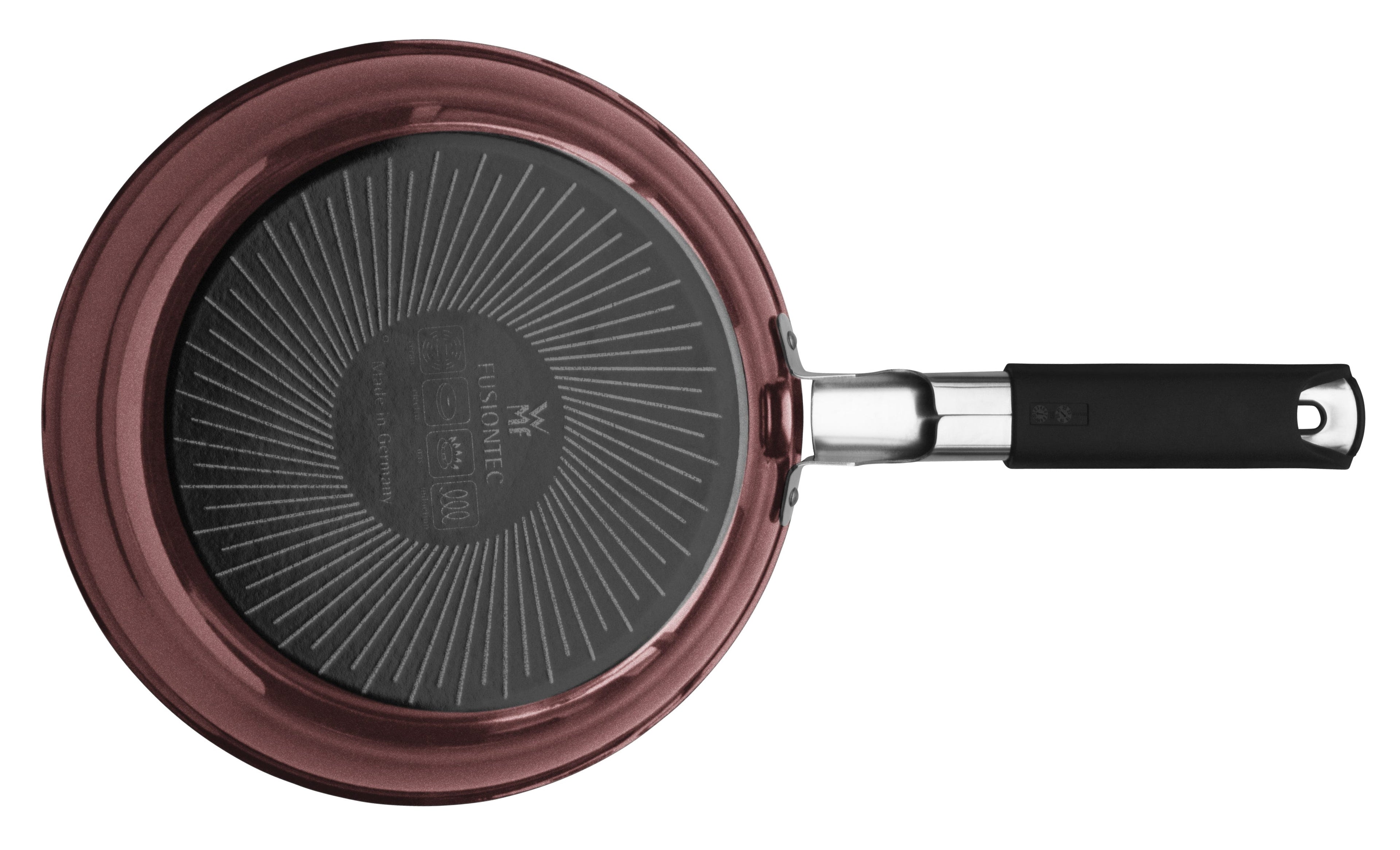 Fusiontec Mineral stekepanne 24 cm non-stick rose quartz bakside