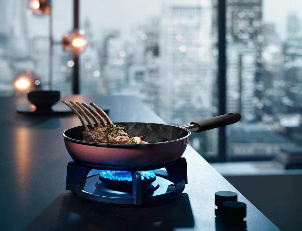 Fusiontec Mineral stekepanne 24 cm non-stick rose quartz sideprofil