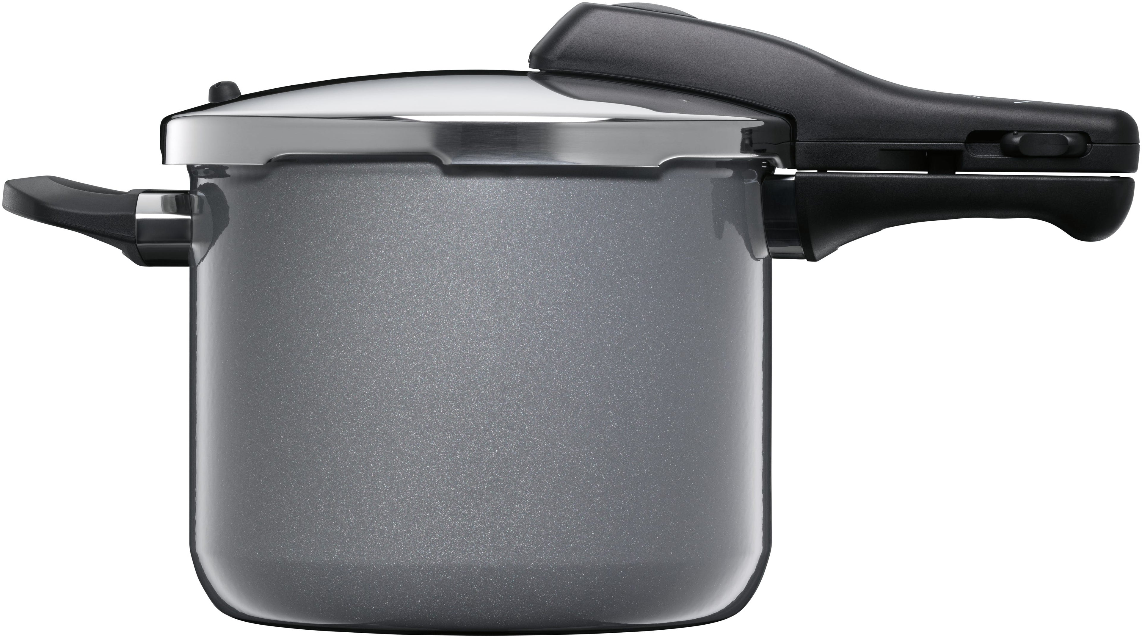 Fusiontec Perfect trykkkoker 22 cm 6,5 L platinum nærbilde håndtak