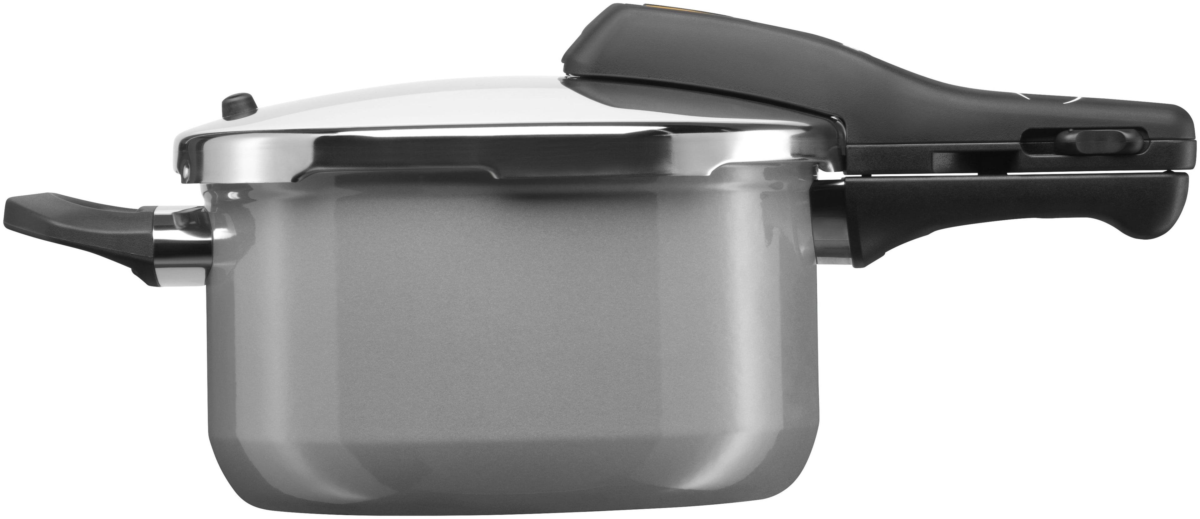 Fusiontec Perfect trykkkoker 22 cm 6,5 L platinum lokk detalj