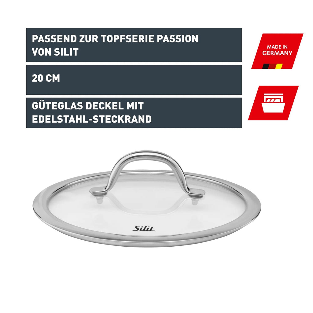 Glasslokk 20 cm til Silargan Passion gryte nærbilde