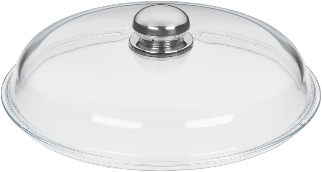 Glasslokk med rustfritt stål-håndtak 28 cm - Silit forfra