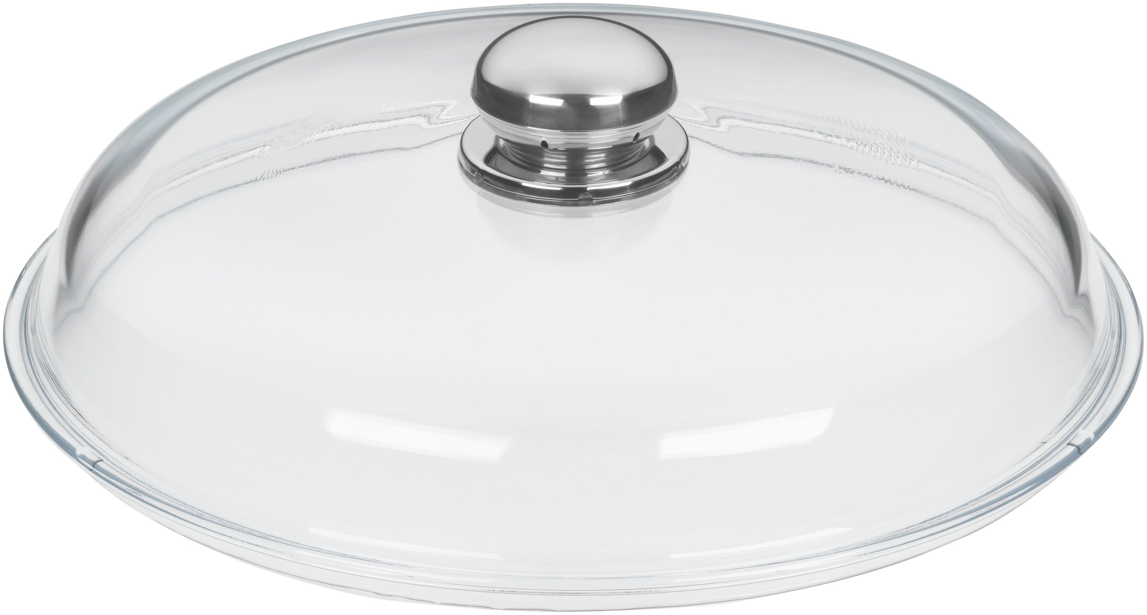 Glasslokk med rustfritt stål-håndtak 28 cm - Silit forfra