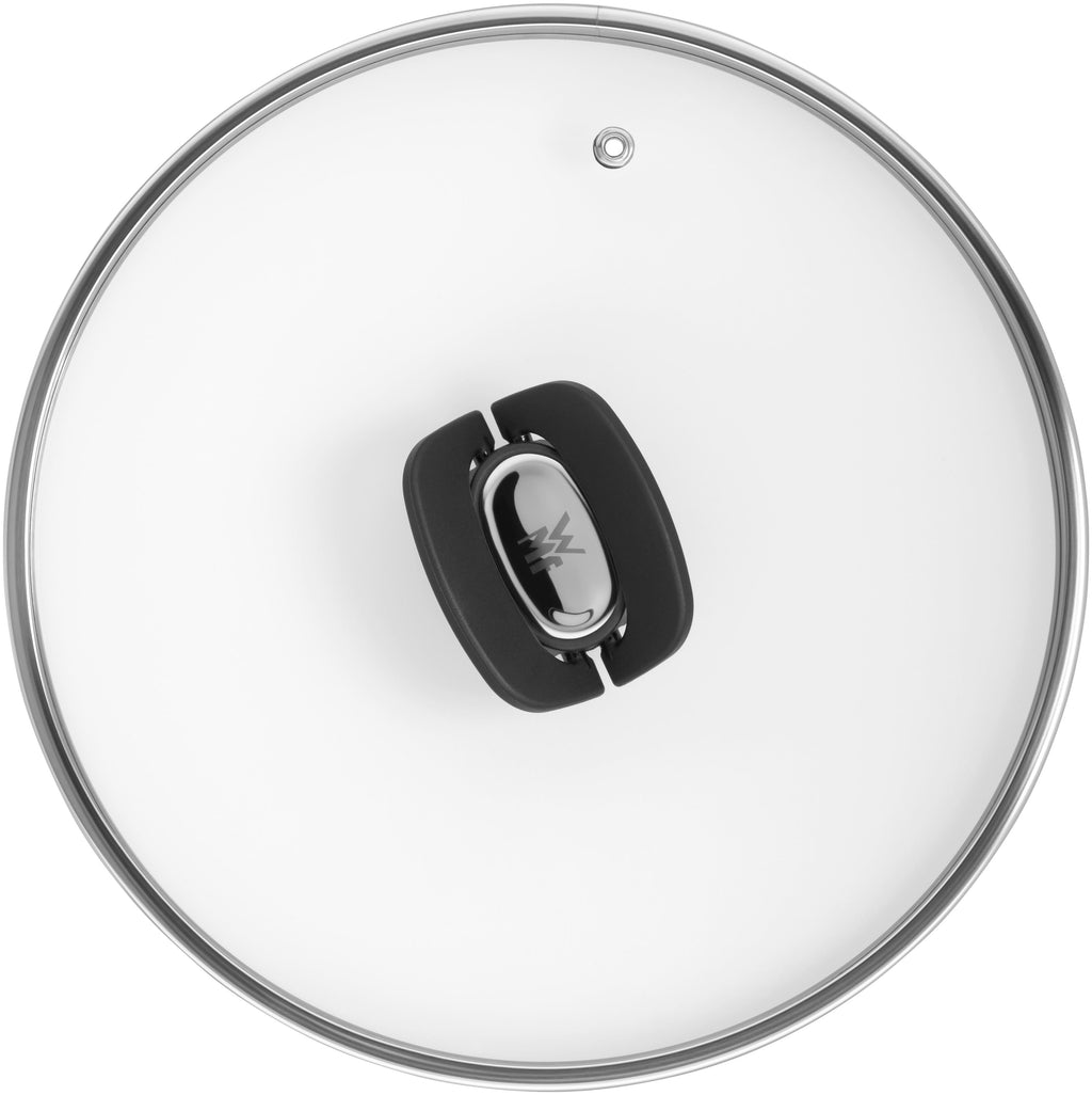 Glasslokk Click&Serve Ø28 cm detalj av glass og grep