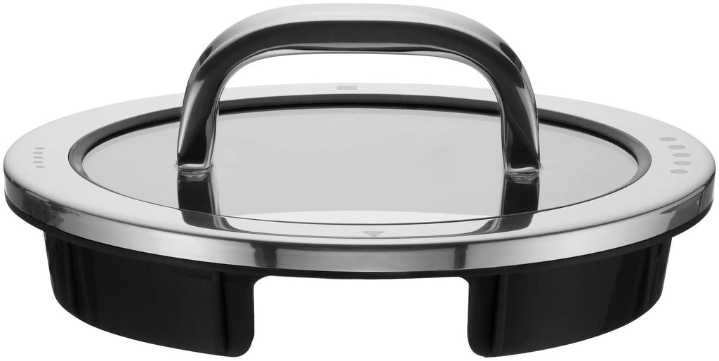 Glasslokk Function 4 svart 16 cm med silfunksjon forfra