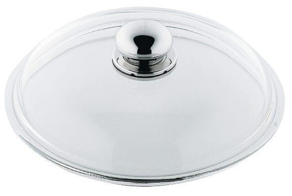 Glasslokk med håndtak i rustfritt stål 24 cm - Silit forfra