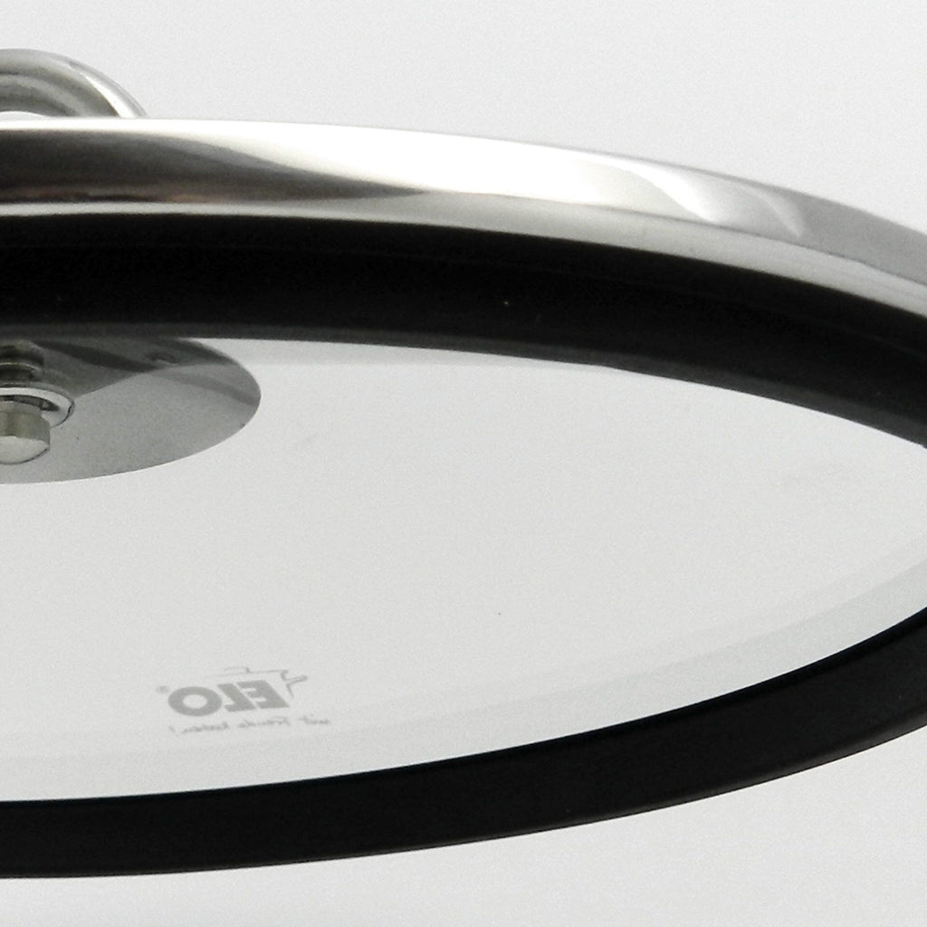 Glasslokk med silikonkant Ø24 cm varmebestandig - ELO detalj av silikonkant
