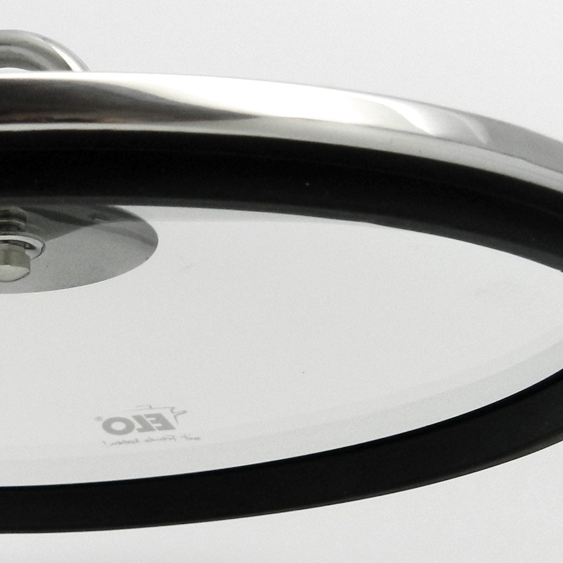 Glasslokk med silikonkant Ø24 cm varmebestandig - ELO detalj av silikonkant