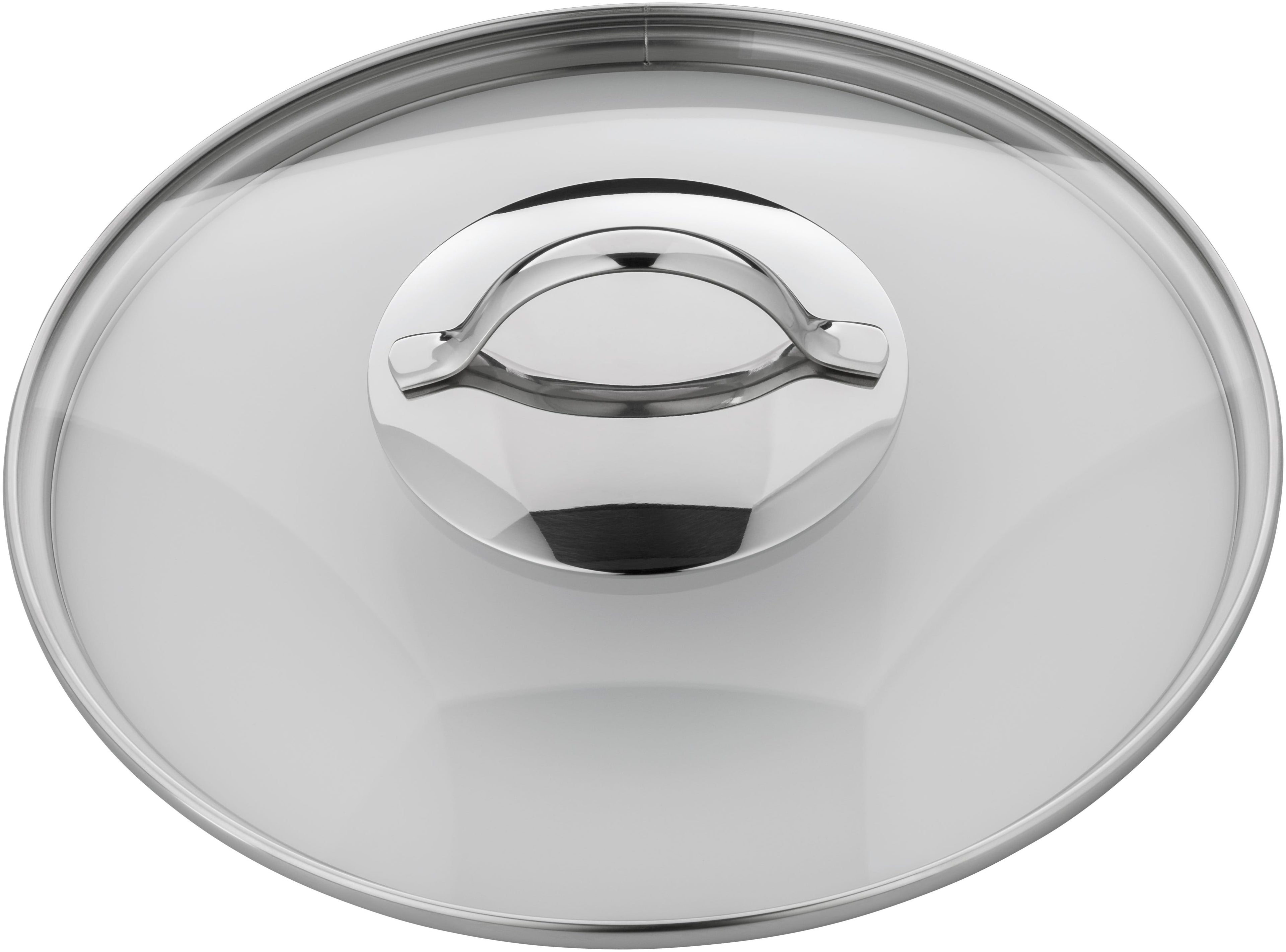 Glasslokk med rundt grep Ø24 cm rustfritt stål - WMF for kjøkkenet