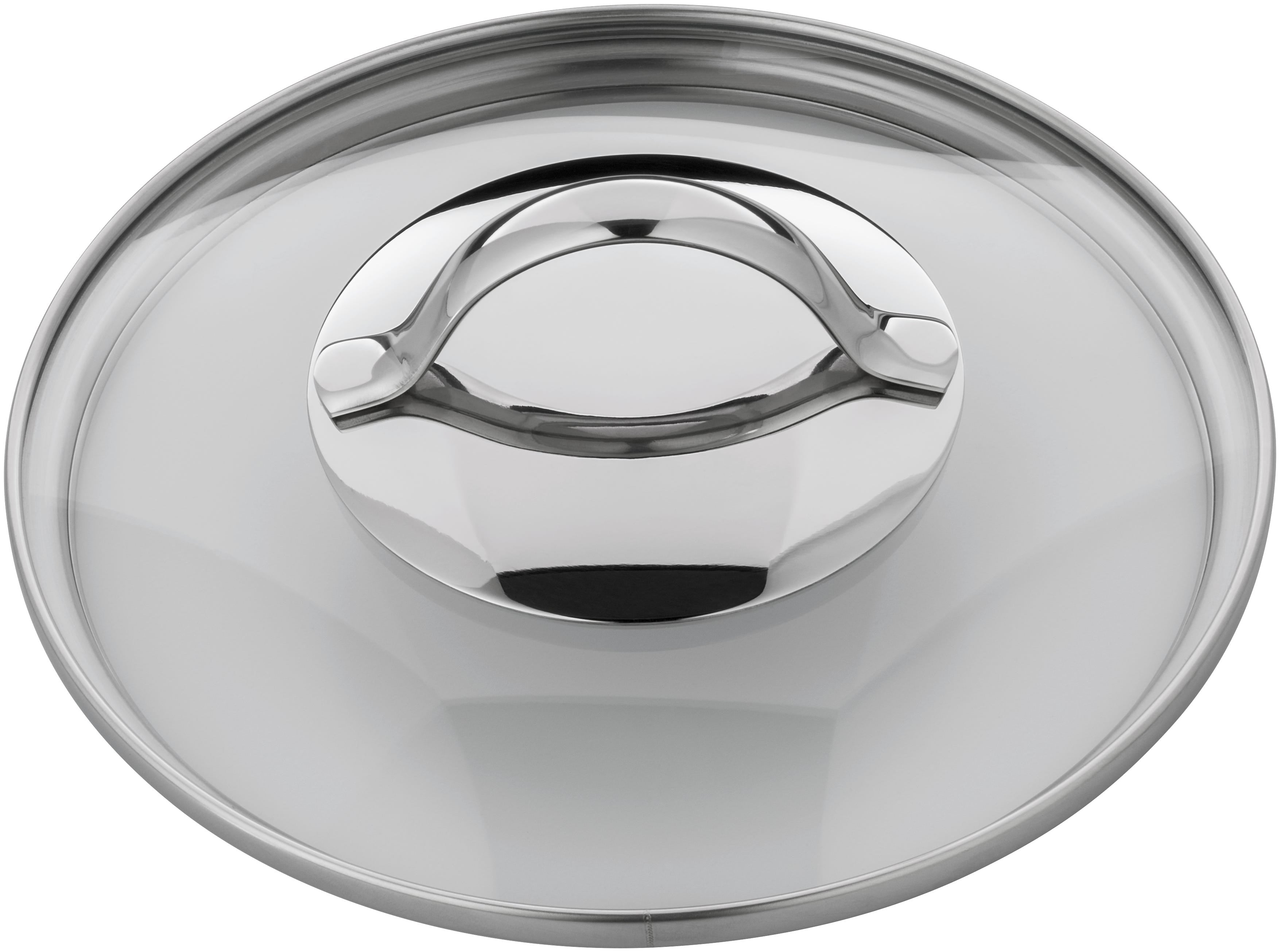 Glasslokk med rundt håndtak Ø16 cm rustfritt stål - WMF forfra