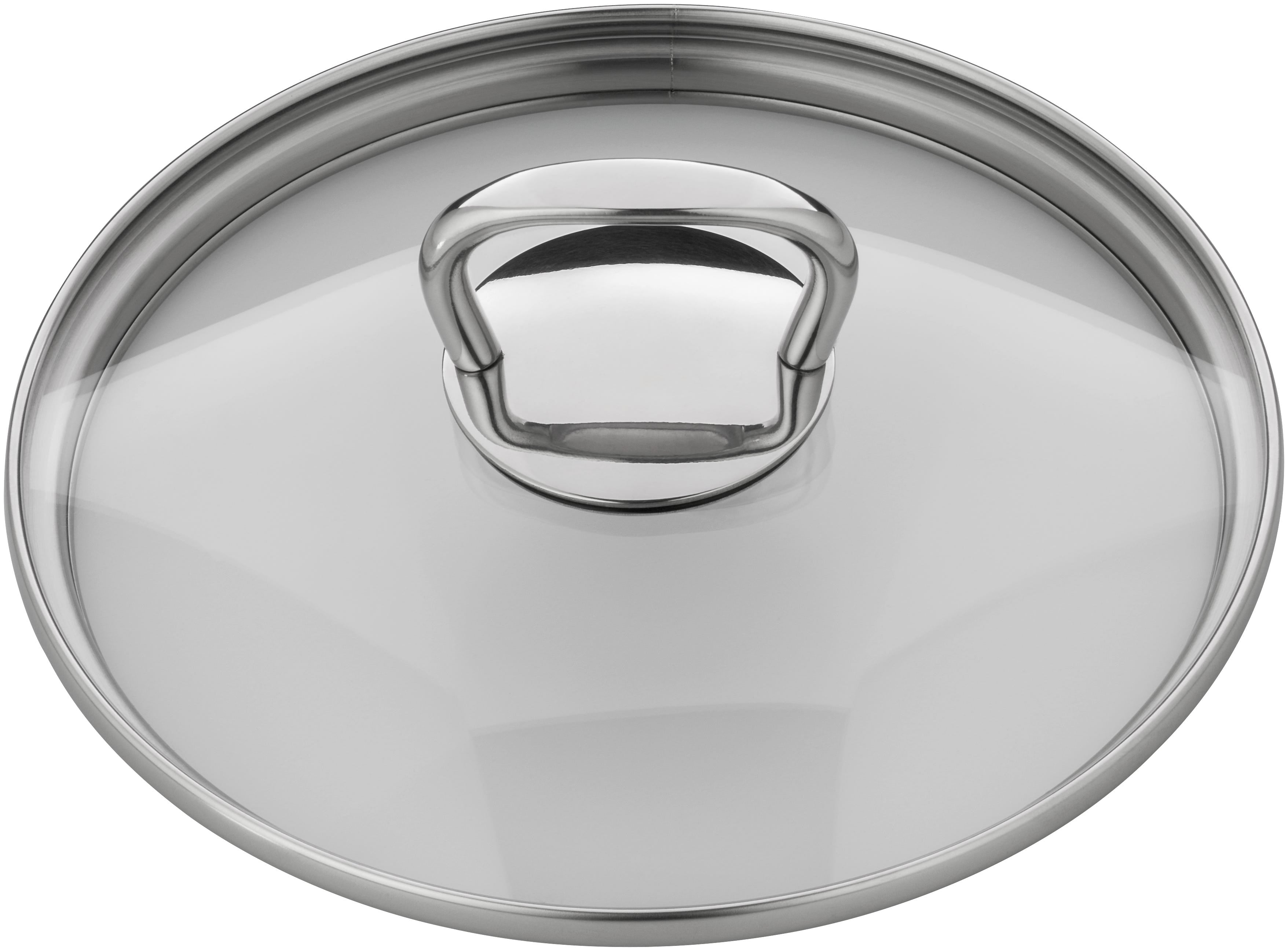 Glasslokk med stålhåndtak 16 cm til gryter WMF forfra