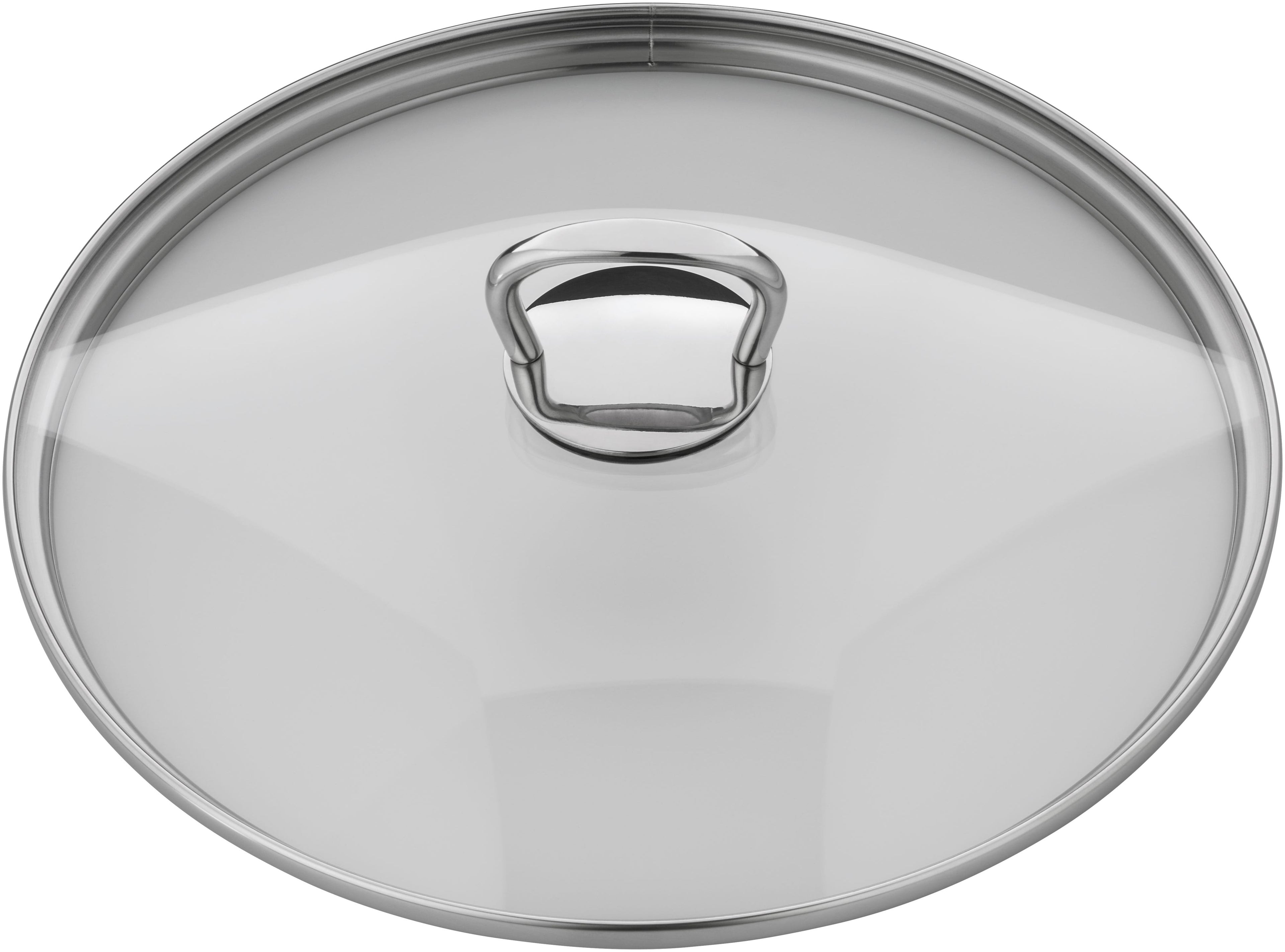 Glasslokk med kantet grep Ø24 cm rustfritt stål - WMF forfra