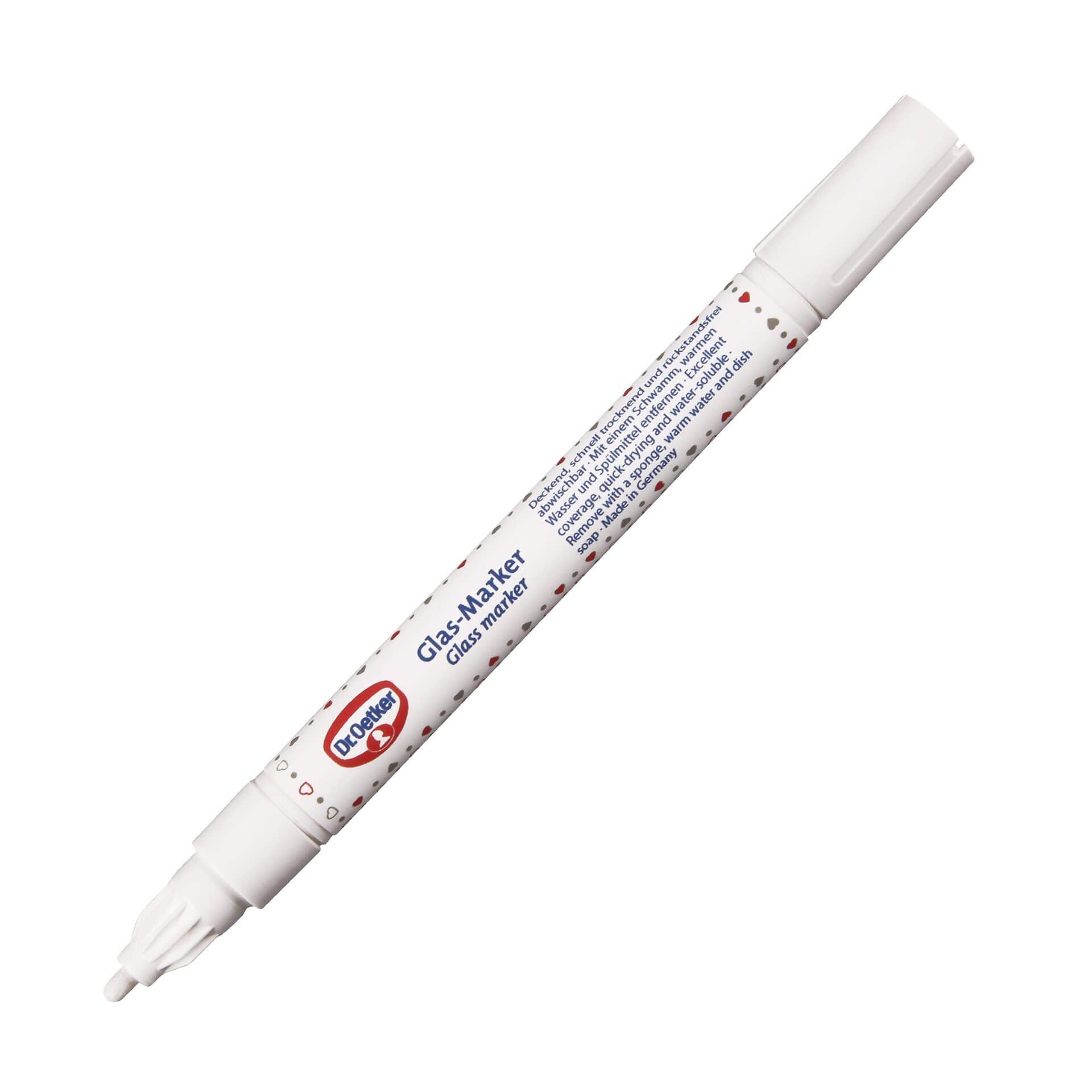 Glassmarkør hvit for hermetisering 2 mm - Dr. Oetker forside