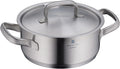Gourmet Plus gryte med lokk 20 cm rustfritt stål 2,5 L - WMF forfra
