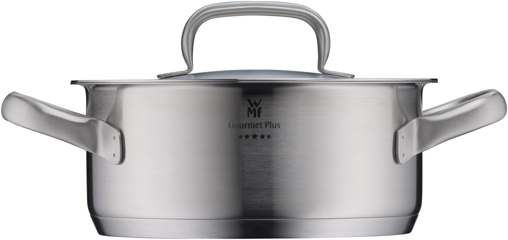 Gourmet Plus gryte med lokk 20 cm rustfritt stål 2,5 L - WMF måleskala detalj