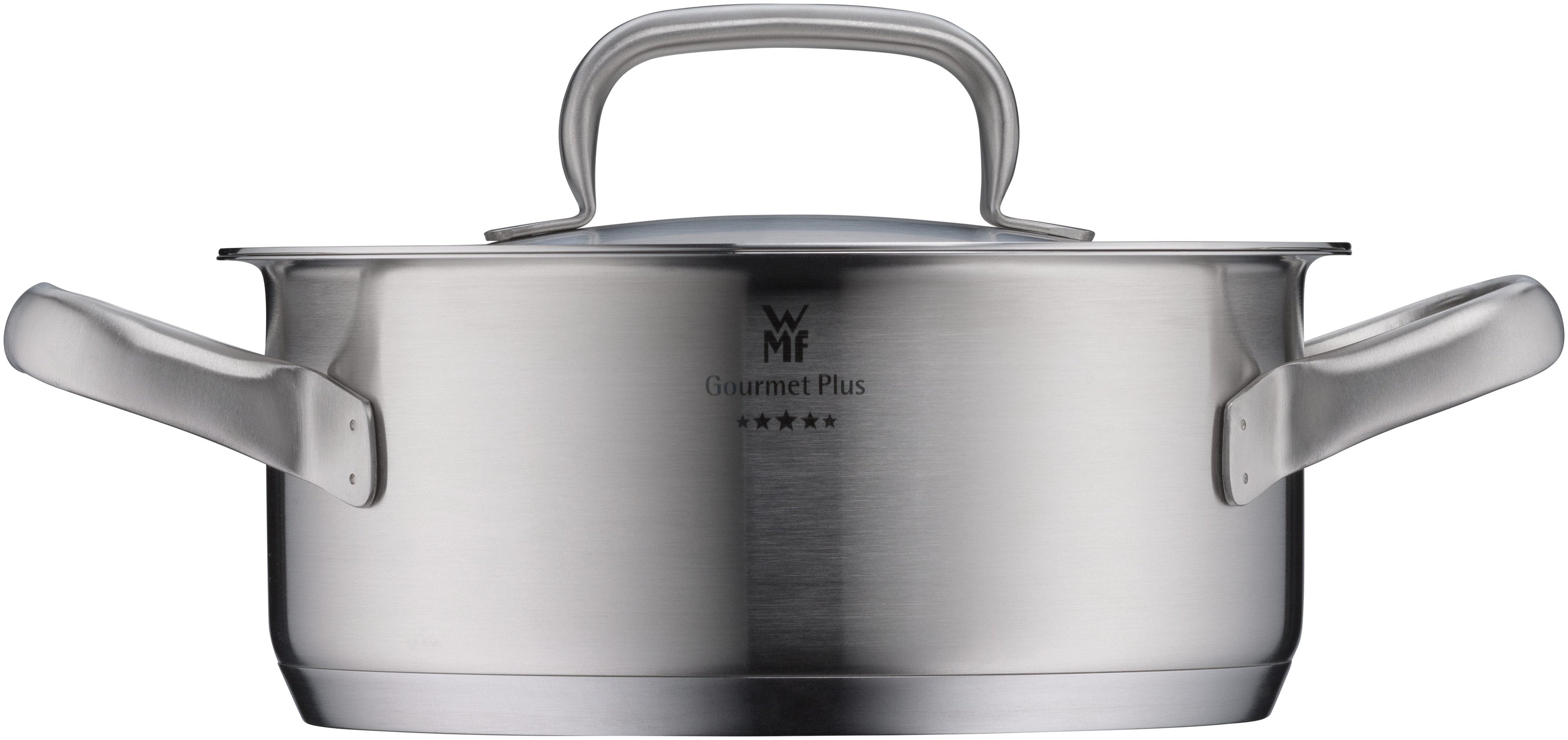Gourmet Plus gryte med lokk 20 cm rustfritt stål 2,5 L - WMF måleskala detalj