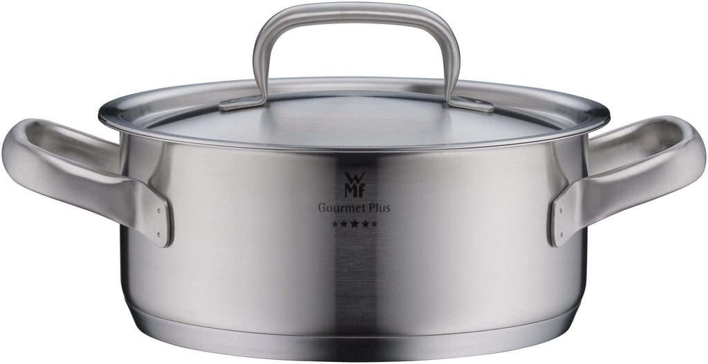 Gourmet Plus gryte med lokk 20 cm rustfritt stål 2,5 L - WMF varmefordeling