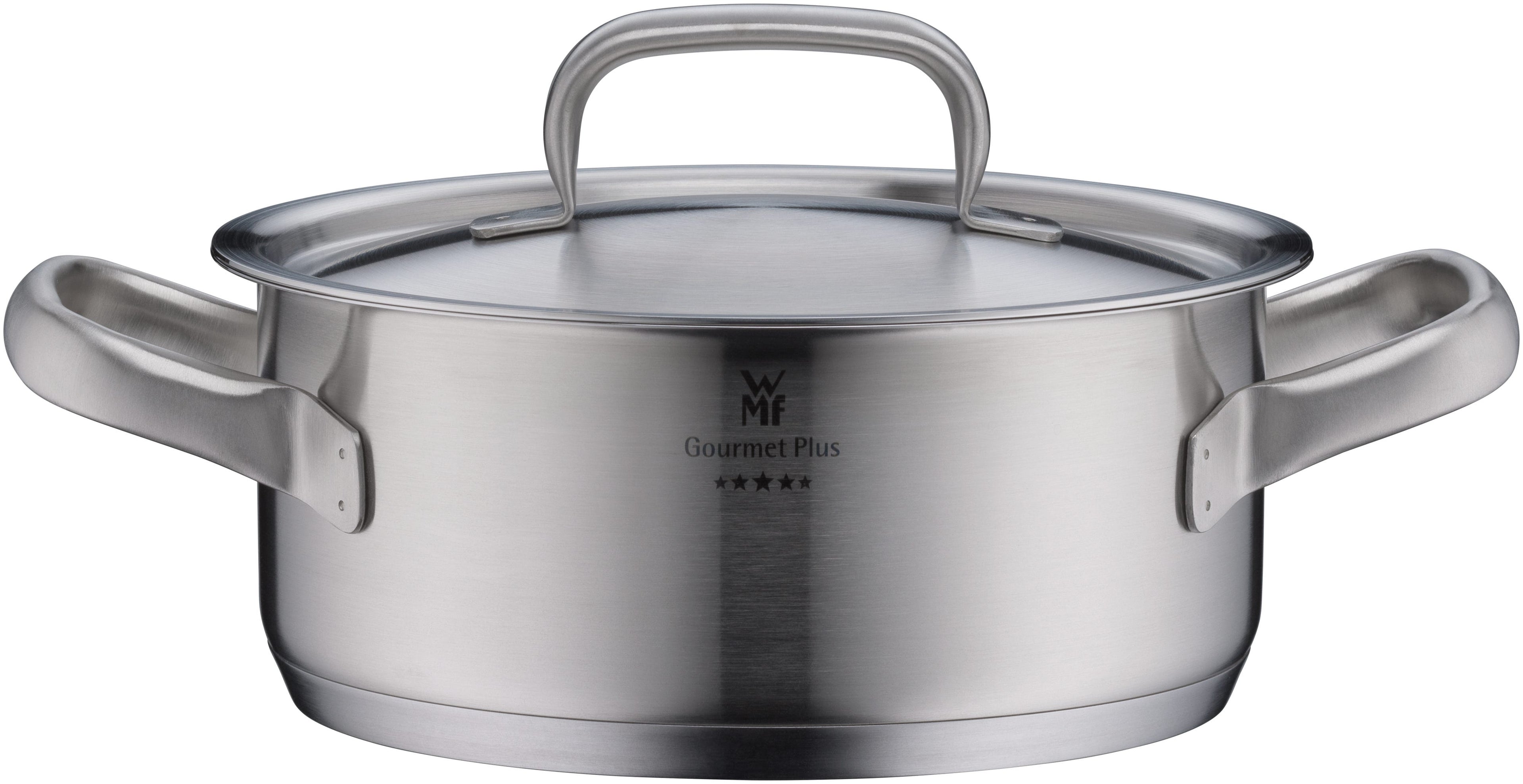 Gourmet Plus gryte med lokk 20 cm rustfritt stål 2,5 L - WMF varmefordeling