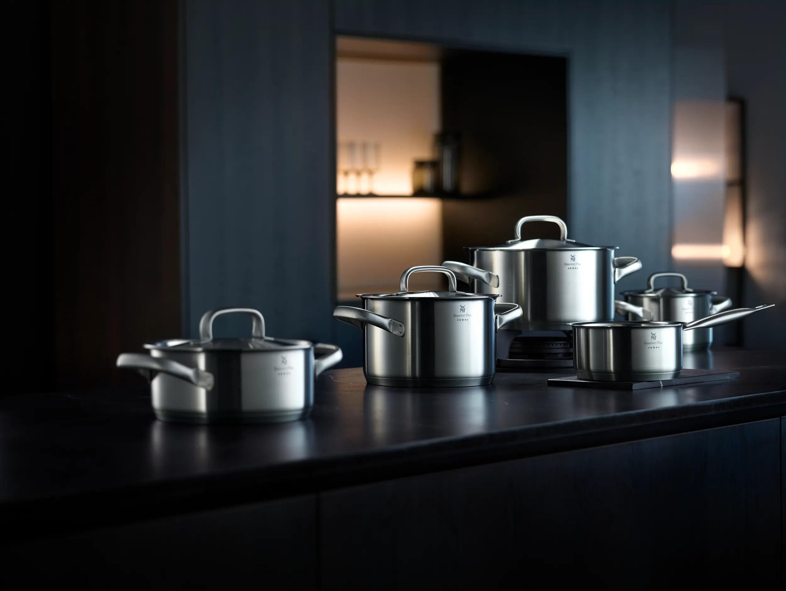 Pakking av Gourmet Plus kjele 20 cm med lokk rustfritt stål