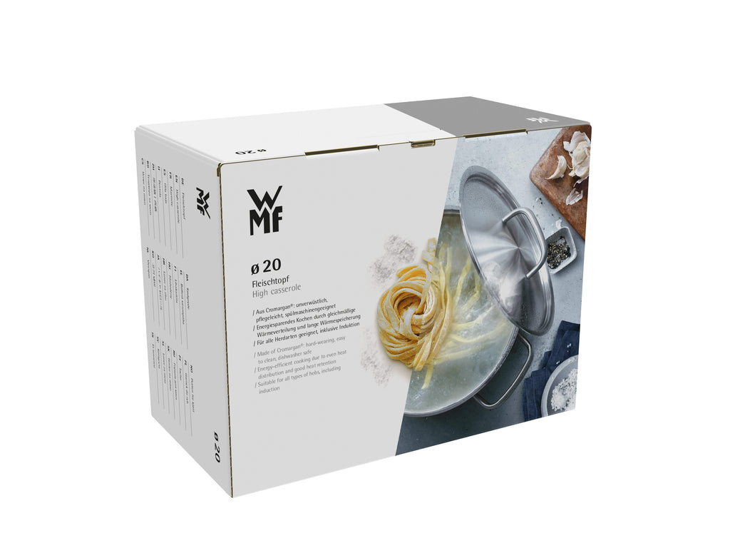 Gourmet Plus kjele 20 cm med lokk rustfritt stål med mat inni