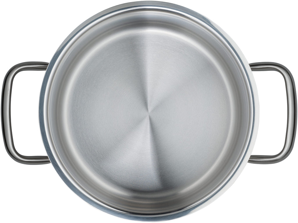 Gourmet Plus kjele 20 cm med lokk rustfritt stål montert på kokeplate