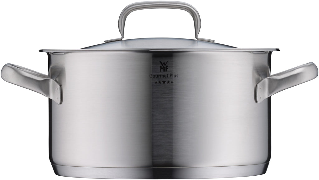 Gourmet Plus kjele 24 cm med lokk rustfritt stål med innvendig måleskala