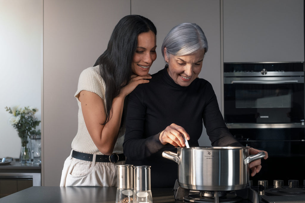Gourmet Plus kjele 24 cm med lokk rustfritt stål i oppvaskmaskin