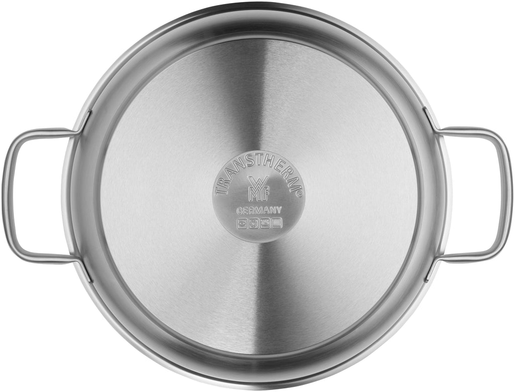 Gourmet Plus servierpanne 28 cm rustfritt stål induksjon nærbilde av håndtak