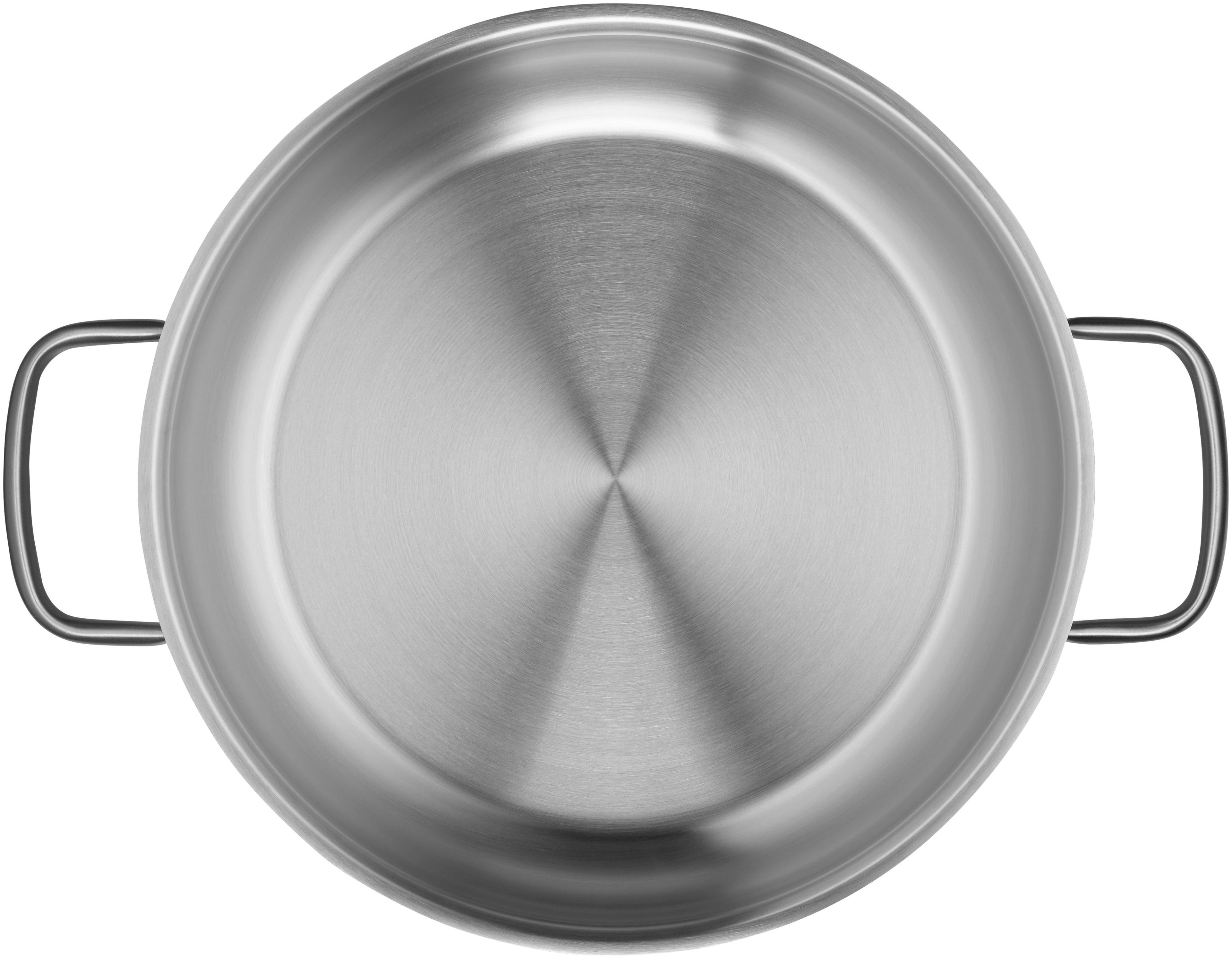 Gourmet Plus servierpanne 28 cm rustfritt stål induksjon detalj av hellekant