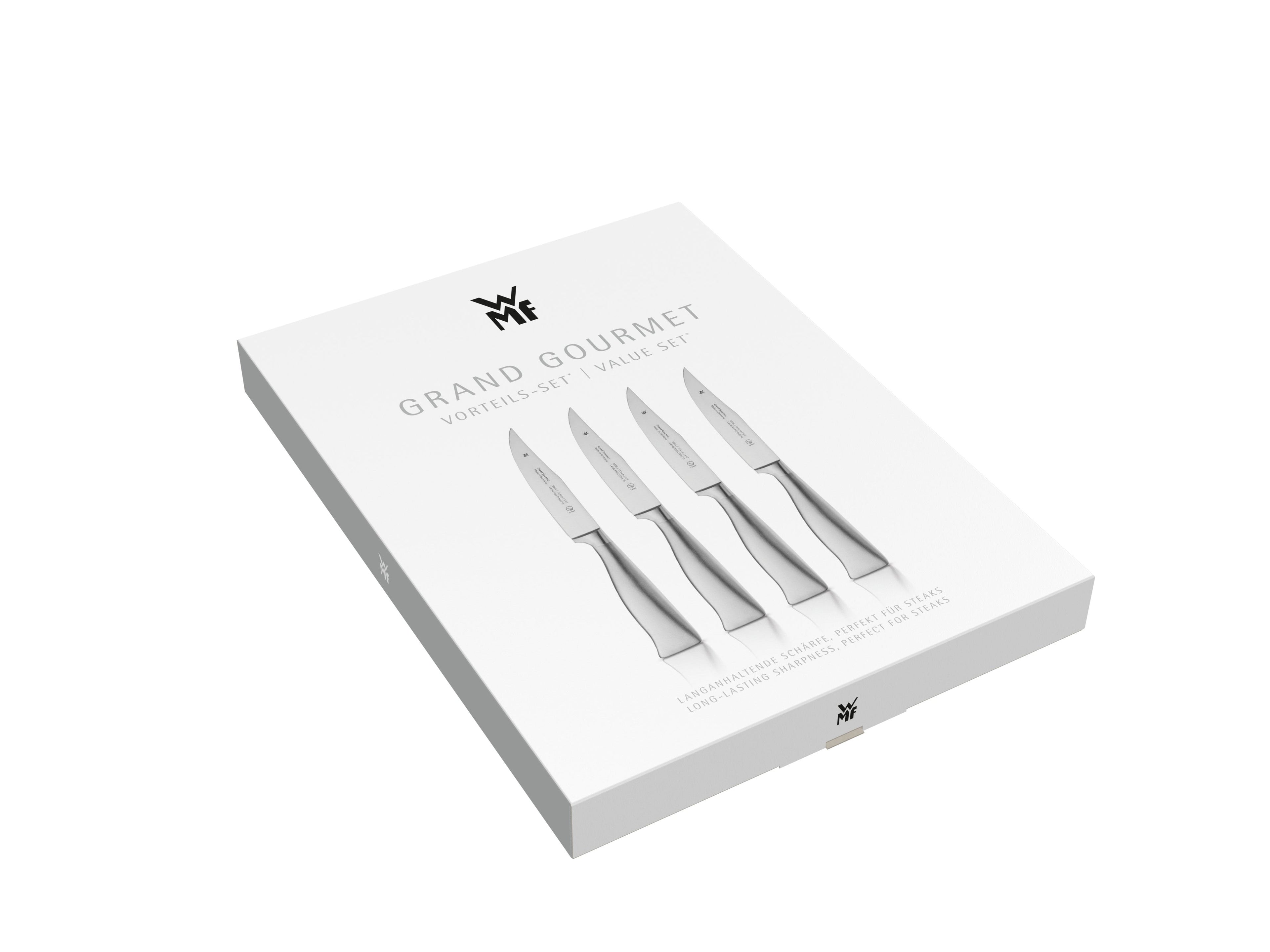 Montert Grand Gourmet steakkniver sett 4 deler smidd spesialstål - WMF på bord
